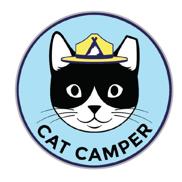 1" Cat Camper Enamel Pin